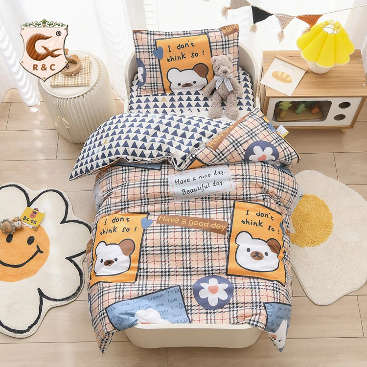 Cute and Lovely Cartoon Printed Kids Bedding Comforter Set