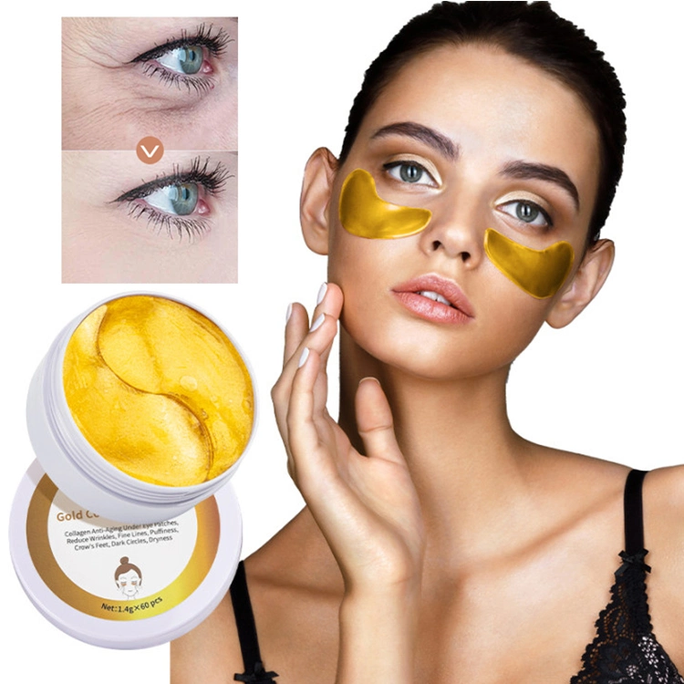 Crystal Face Lip Silk Collagen Patches Gel Treatment Under Gold Eye Mask