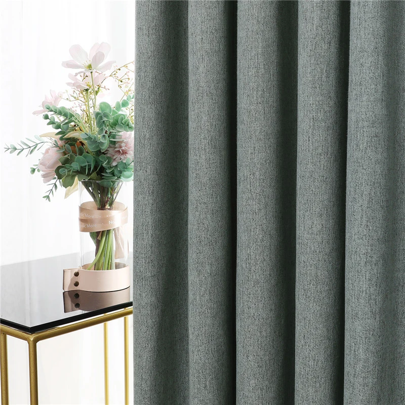 Wholesale Cheap Modern European Blackout Window Hotel Supplies Dimout Solid Color Curtain